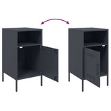 Bedside Cabinet Anthracite 36x39x68 cm Steel 843070