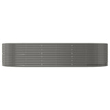 Garden Raised Bed Grey 291x140x68 cm Galvanised Steel 319099