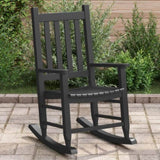 Rocking Chair for Children Black Solid Wood Poplar 4008875