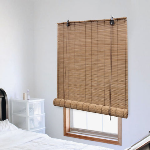 Roller Blind Bamboo 140x220 cm Brown 245815