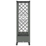 Raised Bed with Trellis and Roof Light Grey 203 x 40 x 127 cm 3423159