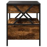 ZNTS Bedside Table with Infinity LED Smoked Oak 40x40x51 cm 3284103