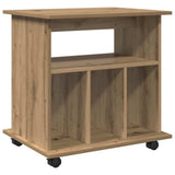 Rolling Cabinet Artisan Oak 60x45x60 cm Engineered Wood 856663