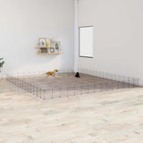 60-Panel Pet Cage with Door Black 35x35 cm Steel 3114024