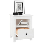 Bedside Cabinets 2 pcs White 40x35x49 cm Solid Wood Pine 813712