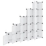 Storage Cube Organiser with 15 Cubes and Doors Transparent PP 340553