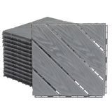 ZNTS Plastic Interlocking Deck Tiles, 9 Pack, 11.8"x11.8" Waterproof Flooring Tiles for Indoor and 47968490