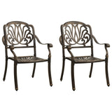 ZNTS 3 Piece Bistro Set Cast Aluminium Bronze 3070571