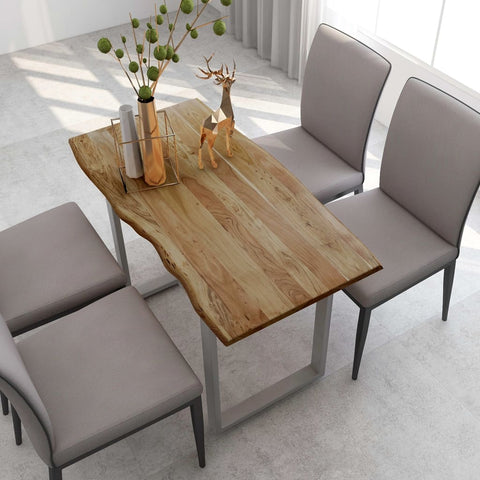 ZNTS Dining Table 118x58x76 cm Solid Acacia Wood 286479