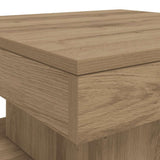 Coffee Table with LED Lights Artisian Oak 50x50x40 cm 857713