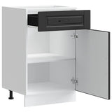 Kitchen Base Cabinet Porto Black Engineered Wood 853958