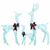 Reindeer Family White and silver Mesh, metal Extra Tall 329771