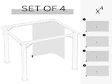 Replacement Gazebo Curtains, 4-Panel Gazebo Side Panels Only, for 3 x 3 Gazebos or Pergolas, T3398P310895