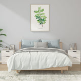 Bedside Cabinets 2 pcs White Engineered Wood 811215
