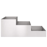 Garden Planter Silver 90 x 90 x 35 cm Stainless Steel 865838