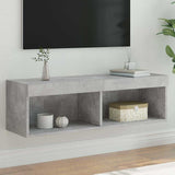TV Cabinet with LED Lights Concrete Grey 100x30x30 cm 837161