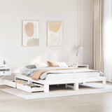 Bed Frame without Mattress White 180x200 cm Super King Solid Wood Pine 3308991