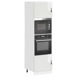 Oven Cabinets 2 pcs Porto Gloss White Engineered Wood 3315053