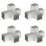Post Connectors 4 pcs X Shape Galvanised Metal 91x91 mm 145476