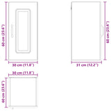 Dishwasher Panel Kalmar Black Oak 30 x 31 x 60 cm 8003786
