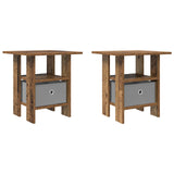 Bedside Table 2 pcs Old Wood 41 x 40 x 45 cm Engineered Wood 8000433