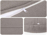 Cushion Cover 6 pcs HEERLEN Light Grey 60 cm Boucl 922942