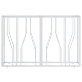 Console Table Silver 110x30x70 cm Stainless Steel and Glass 350027