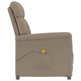 Massage Chair with Cushion Taupe 70.5 x 96.5 x 95 cm Fabric 348407