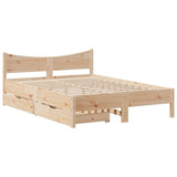 Bed Frame with Drawers 160x200 cm Solid Wood Pine 3301899