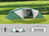 4-6 Man UV Protection Camping Tent - Green and White T3398P348680