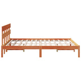 Bed Frame with Headboard Brown 160 x 200 cm Solid Pine wood 872157