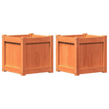 Garden Planters 2 pcs Wax Brown Solid Wood Pine 837409