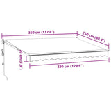 Automatic Retractable Awning Brown 350x250 cm 3215714