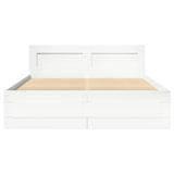 Bed Frame with Headboard without Mattress White 120x200 cm 3295569