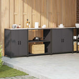 Kitchen Storage Set HATTEM 3 pcs Black Cold-rolled Steel 3392673