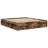 Bed Frame without Mattress Smoked Oak 180x200 cm Super King Super King Size 3203884
