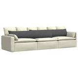 Sofa Pillows 2 pcs Dark Grey 200 x 40 cm Corduroy Fabric 42013904