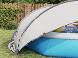 Pool Dome Folding Manual Grey and Orange 405 x 405 x 192 cm 42001108