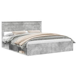 Bed Frame with Headboard Concerte 200 x 200 cm Solid Pine Wood 3409722