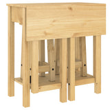 3 Piece Bar Set Solid Wood Pine 4005696