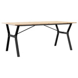Dining Table Y-Frame 180x90x75 cm Solid Wood Pine and Steel 3282722