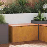 Garden Bench Rusty 80 x 40 x43 cm Weathering steel 874904