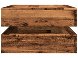 Coffee Table with LED Lights Old Wood 90x50x40 cm 857718