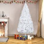 ZNTS 7FT Iron Leg White Christmas Tree with 950 Branches 75878109