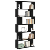 Bookcase Black Oak 80x24x190.5 cm Engineered Wood 862399