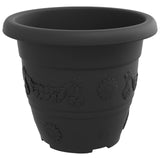 Plant Pots 24 pcs Black 22 x 18 cm Plastic 3403285