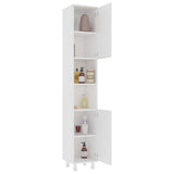 Bathroom Cabinet White 30x30x179 cm Engineered Wood 802624