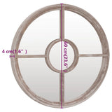 Garden Mirror Sand 60x4 cm Iron Round for Outdoor Use 318359