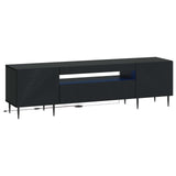 LED TV Cabinet Black Engineered Wood 896906