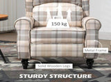 Wingback Recliner Armchair for Living Room, Pushback Reclining Chair with Round Armrests, Footrest T3398P330384
